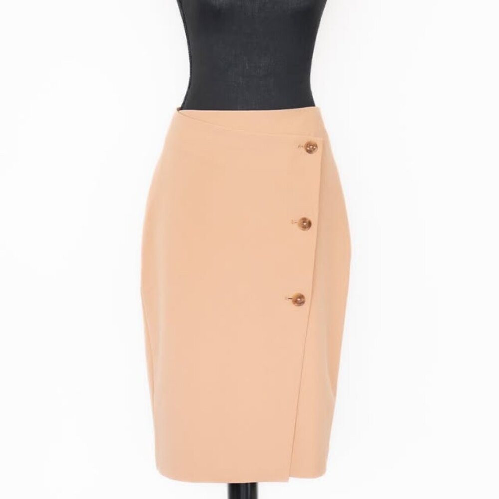 Express camel pencil skirt